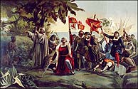 Columbus landet auf Hispaniola
