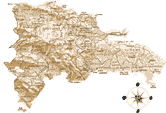 Detailgenaue Landkarte der Dominikaniche Republik